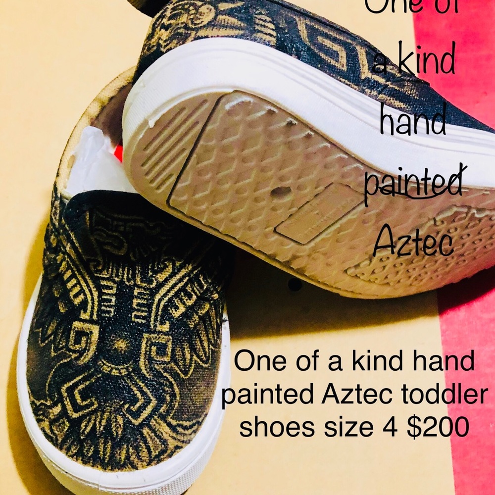 Keepsake art hand painted toddler shoes